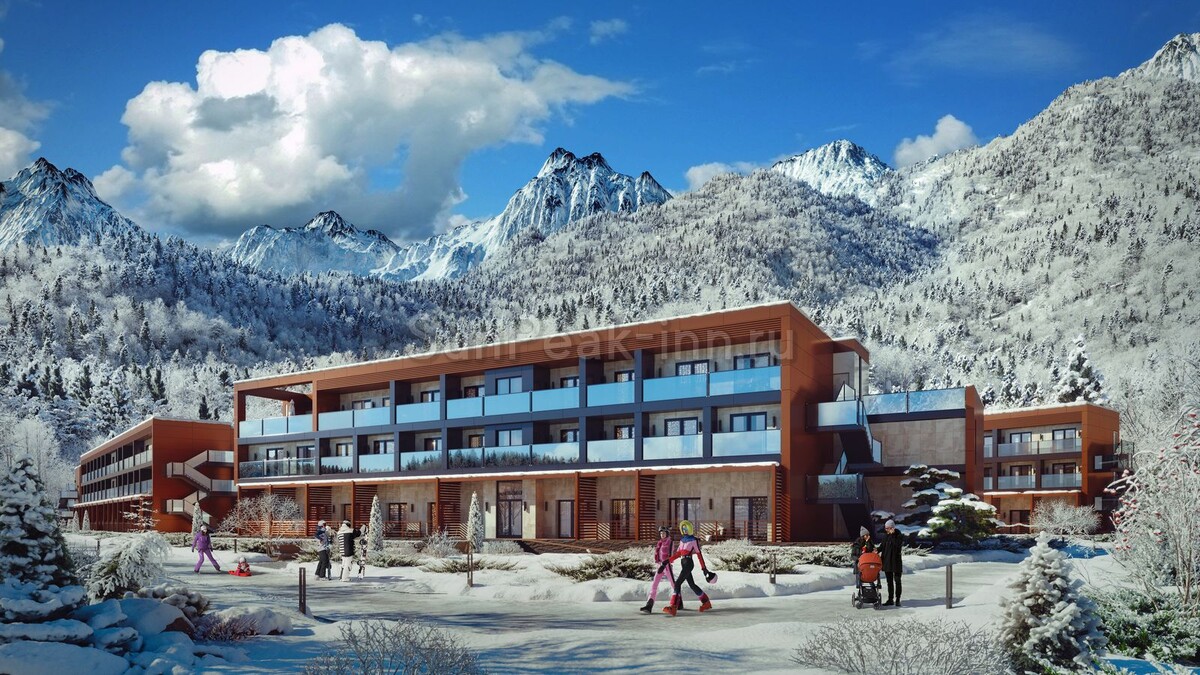 Sun Peak, Красная Поляна, новый современный отель.