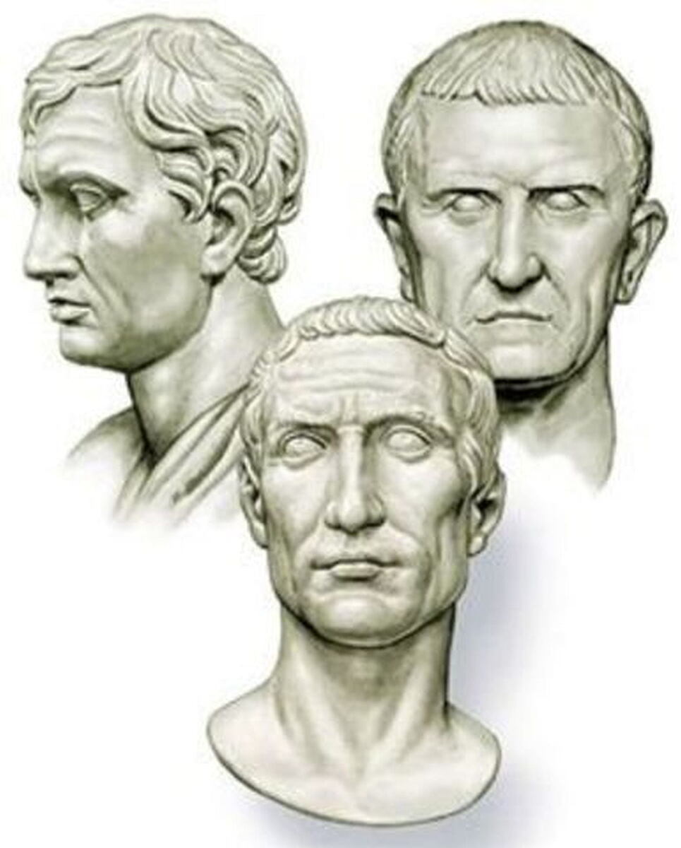 Гней Помпей Великий, Гай Юлий Цезарь, Марк Лициний Красс