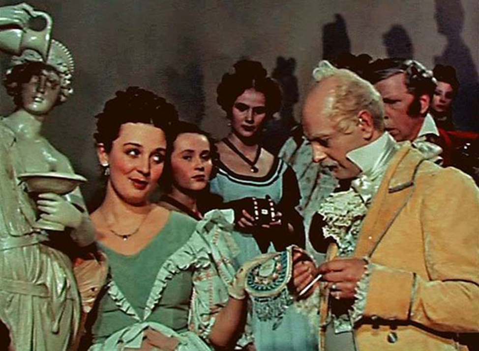 Анна Шилова и Юрий Любимов в фильме «На подмостках сцены». 1955 год