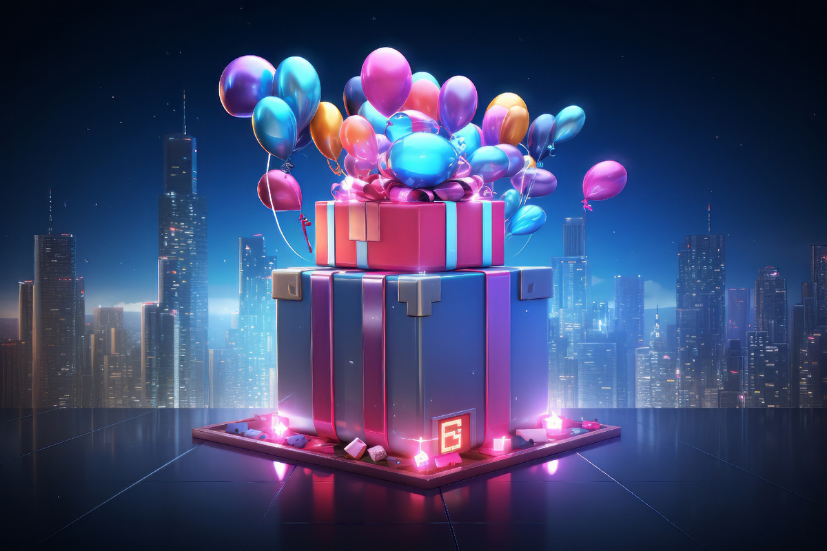 Designed by www.freepik.com  Подарок с шариками