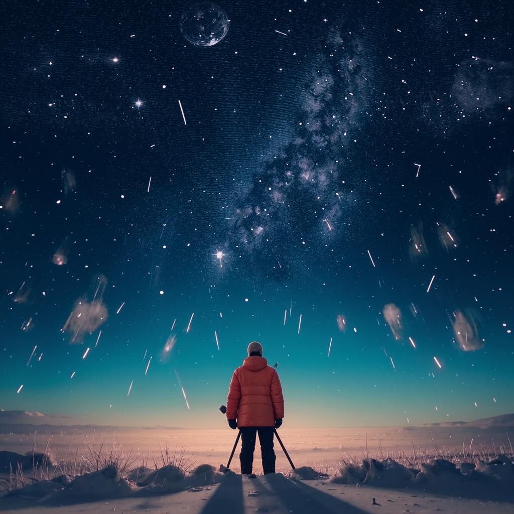 Человек смотрит на звёзды. Из открытых источников.