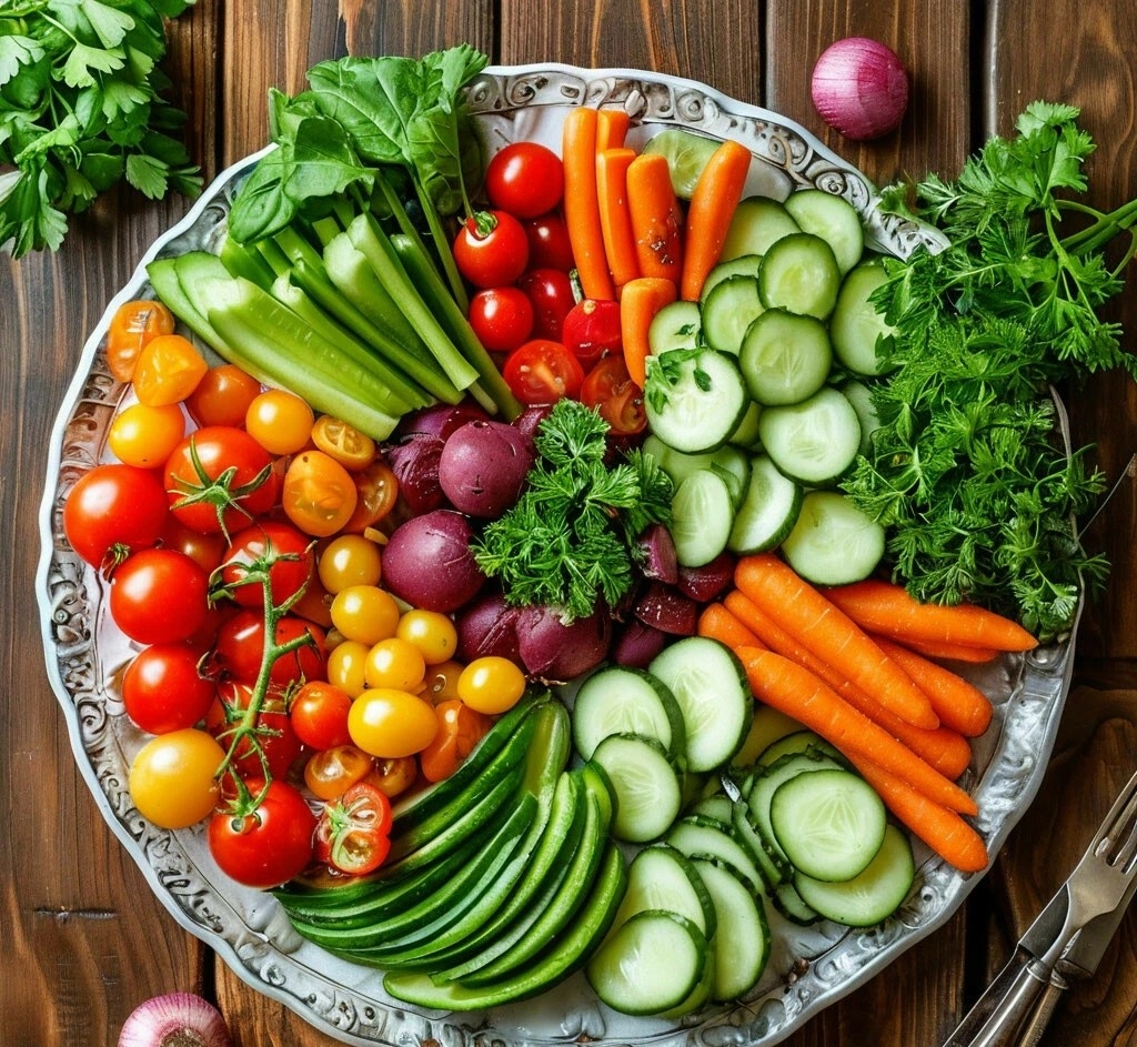 Создано нейросетью . К сожалению, нейросеть не все овощи поместила