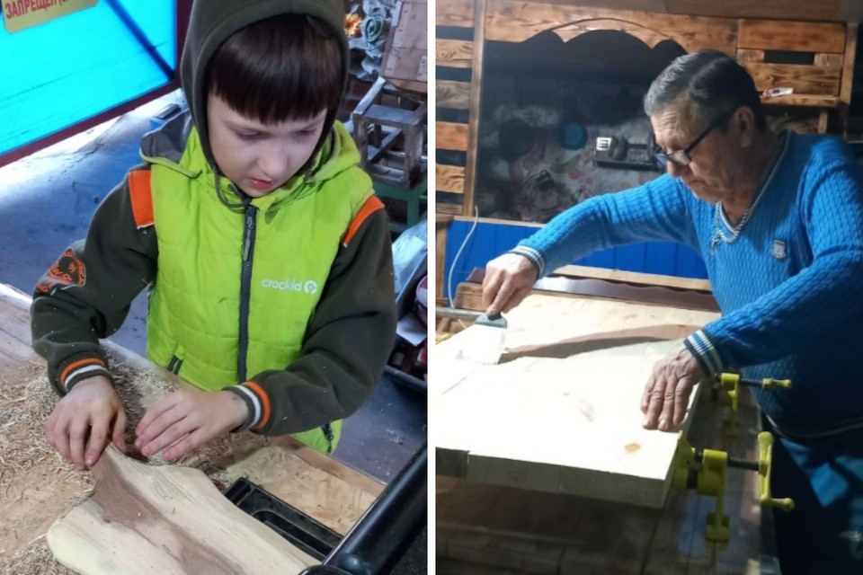    Вся Россия и люди за рубежом ждут поделки от деда Саши и Тимохи. личный архив героев