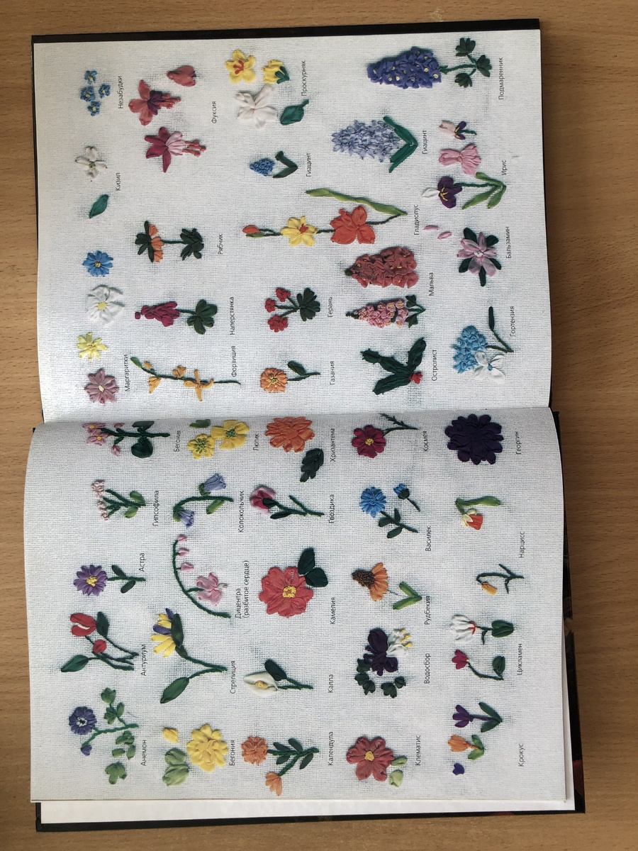 Первые простые примеры вышивки в книге