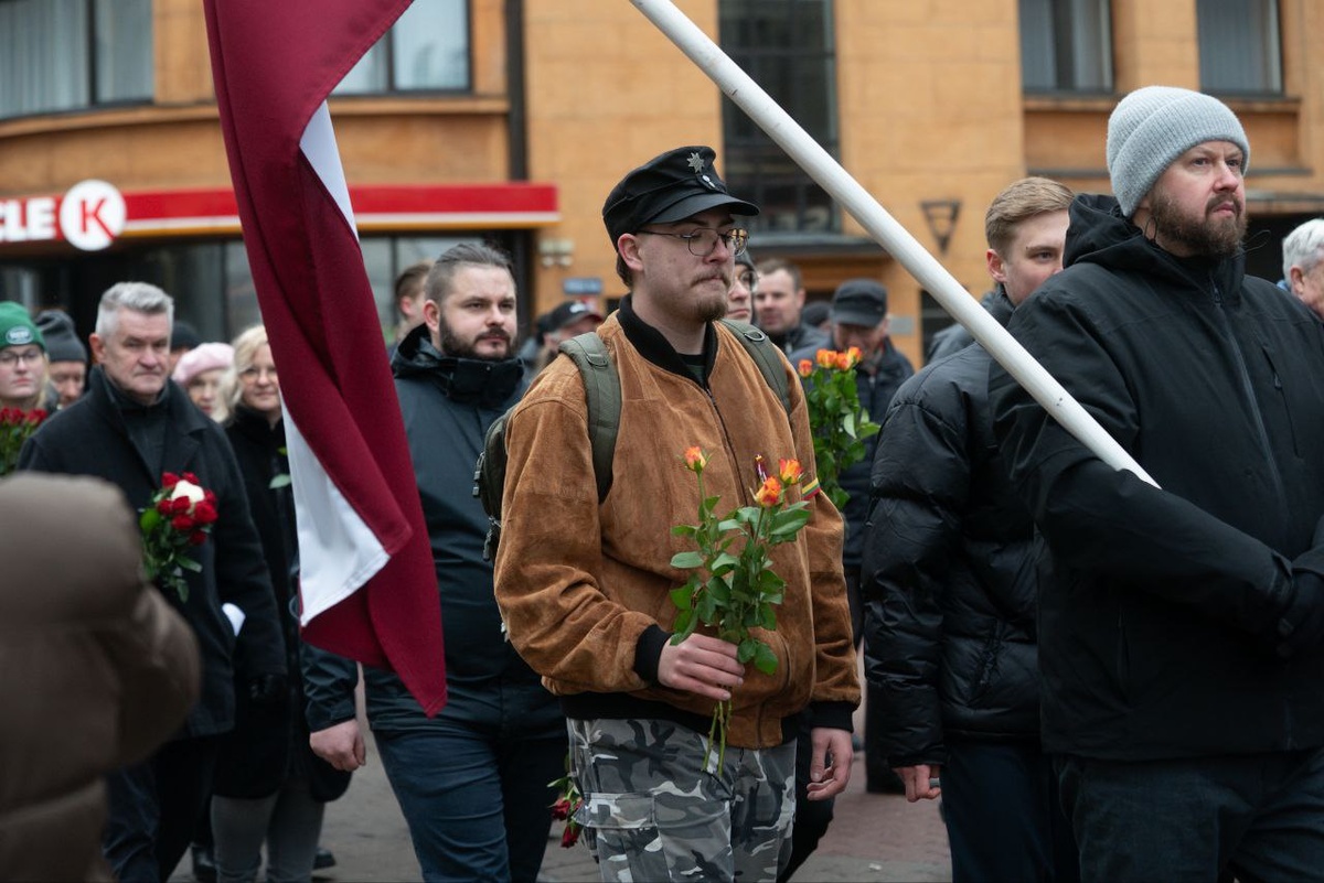 Участники шествия в память латышских легионеров СС в Риге © Sputnik