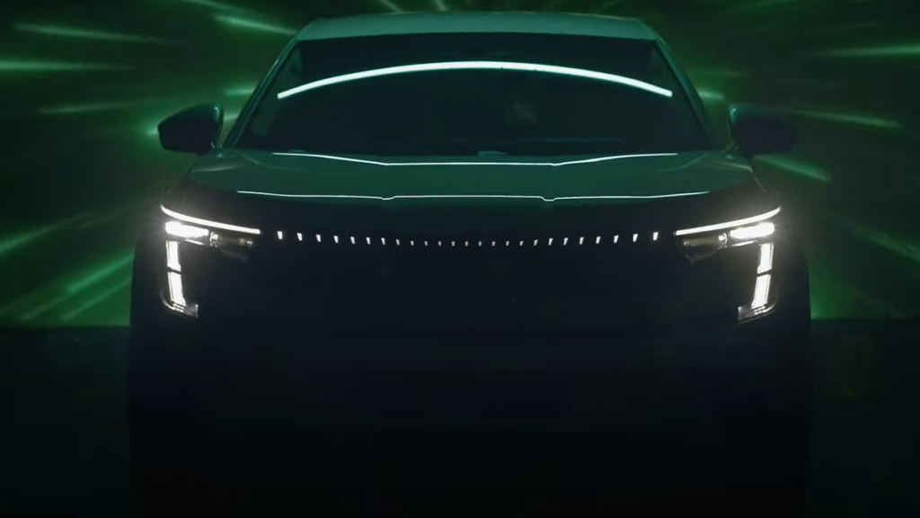 Официальный тизер абсолютно нового 7-местного паркетника Skoda.