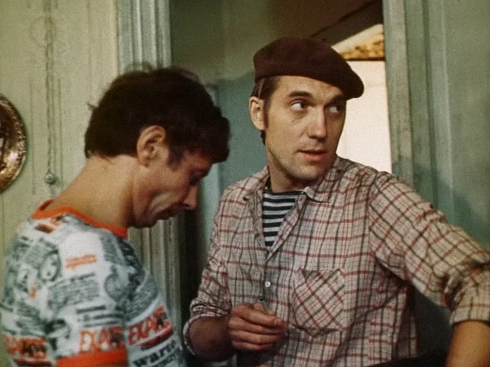 Евгений Киндинов и Олег Даль в фильме «Золотая мина», 1977