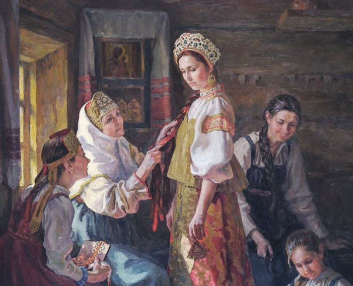 Фрагмент картины А. Швецовой «К венцу»