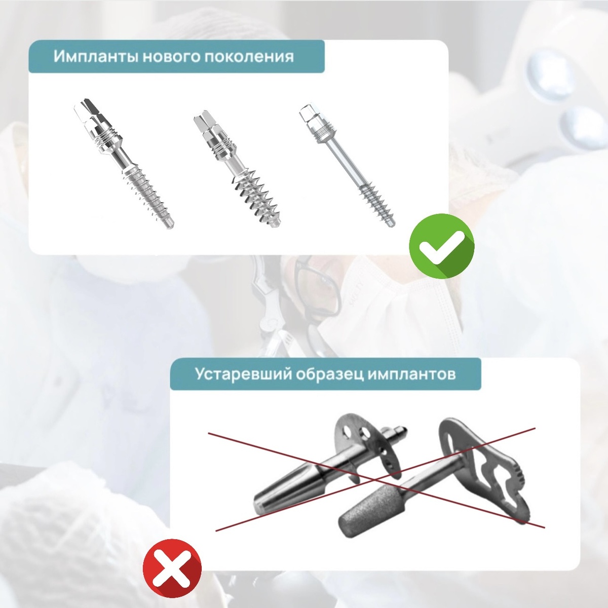 Старые и новые варианты имплантата. Современные базальные имплантаты.