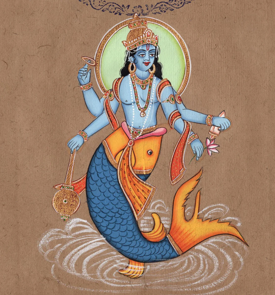 Матсья аватара Вишну. Изображение: ArtnIndia