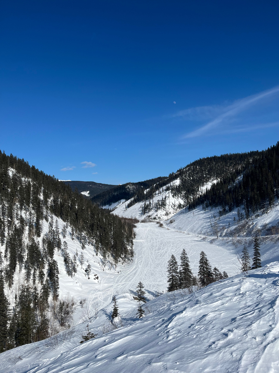 Оползневое озеро Амут в заснеженное время - 12.03.25г.