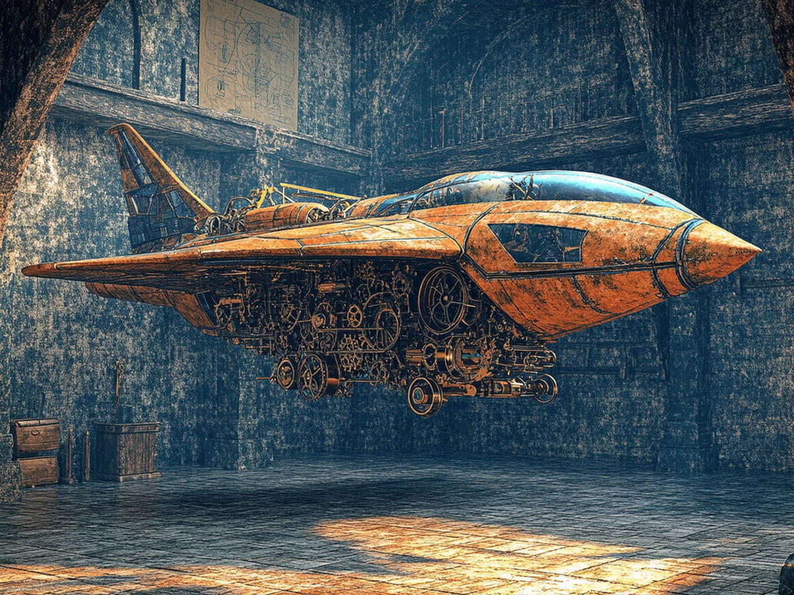 Древние летательные аппараты на старинных схемах, загадочные механизмы