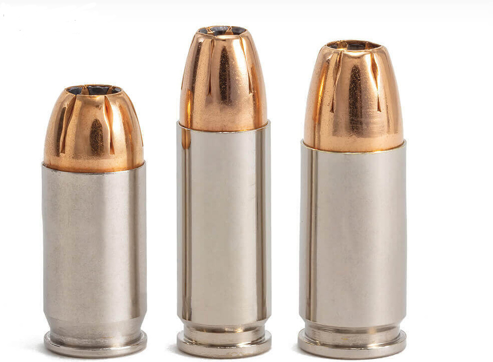 Слева направо: 9х17Курц, .30 Super Carry, 9х19 Luger