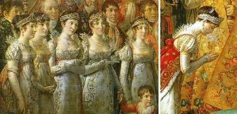 Дамы в диадемах на коронации Наполеона