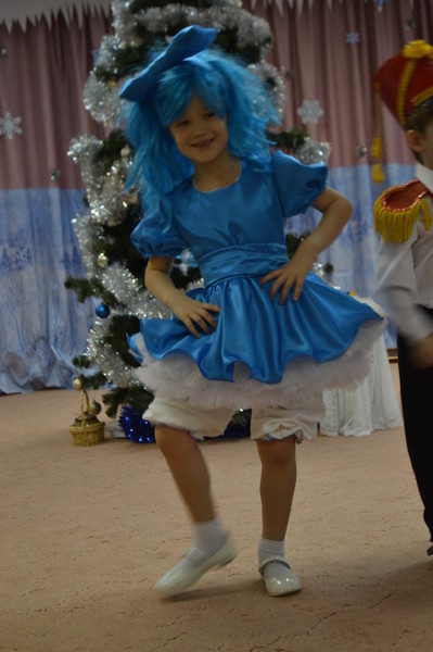 Костюм Мальвина, для дочери. Новый год в детском саду.