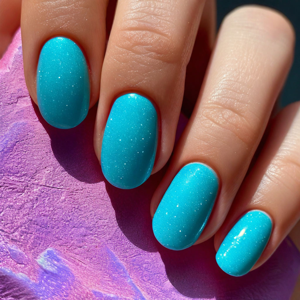 Бирюзовый маникюр
