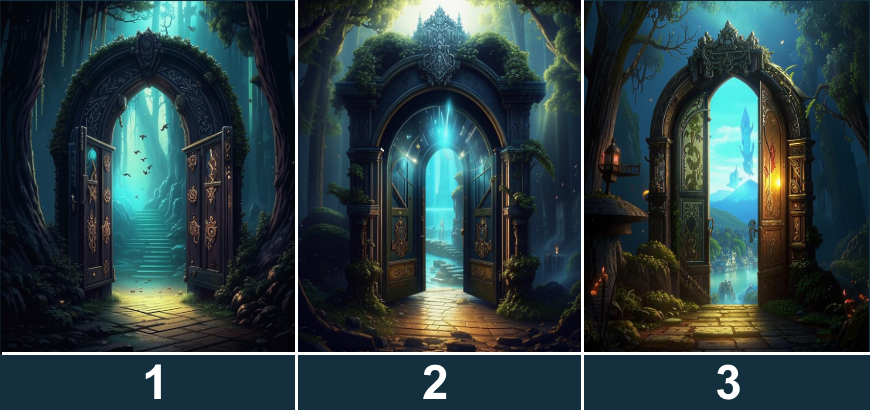 Выберите дверь  