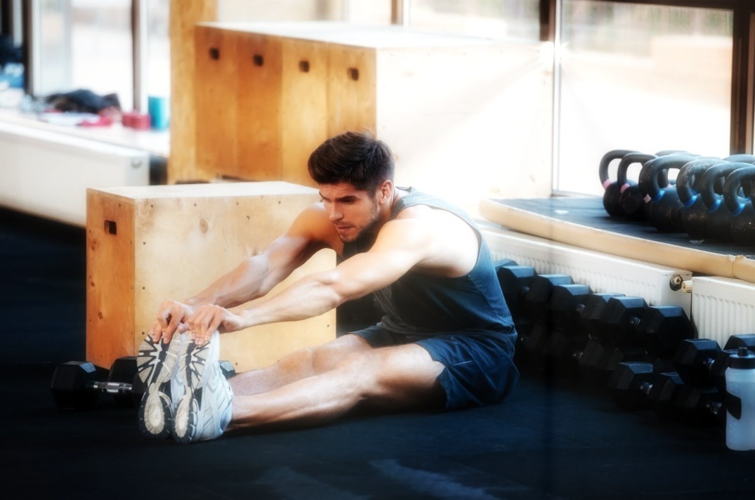 Растяжка для ног.
