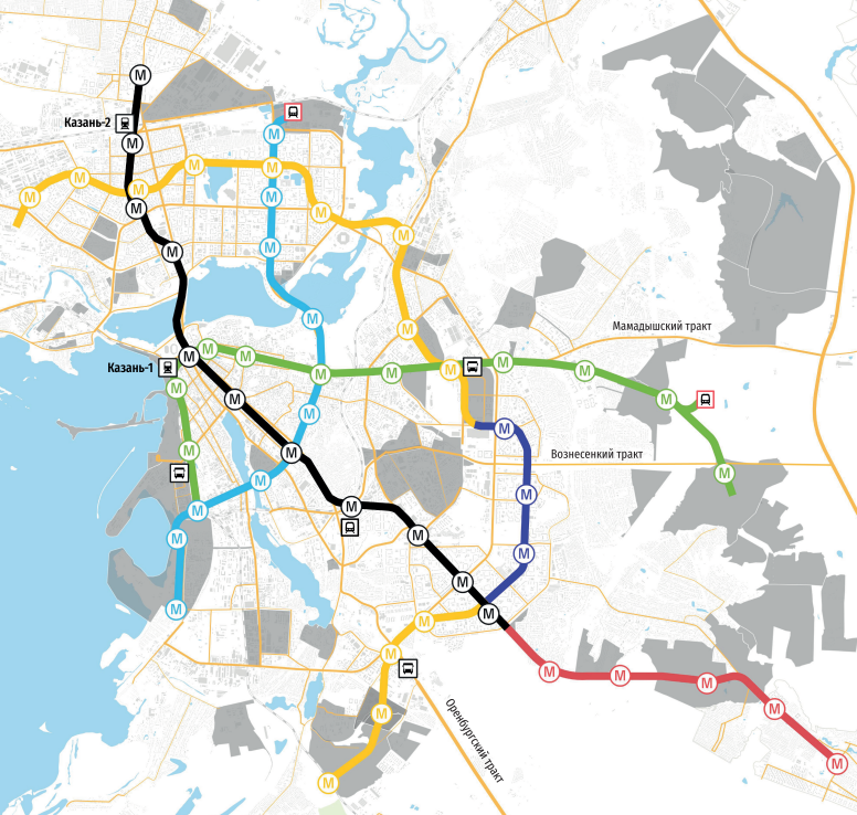 Перспективная схема метро Казани от Григорьева
