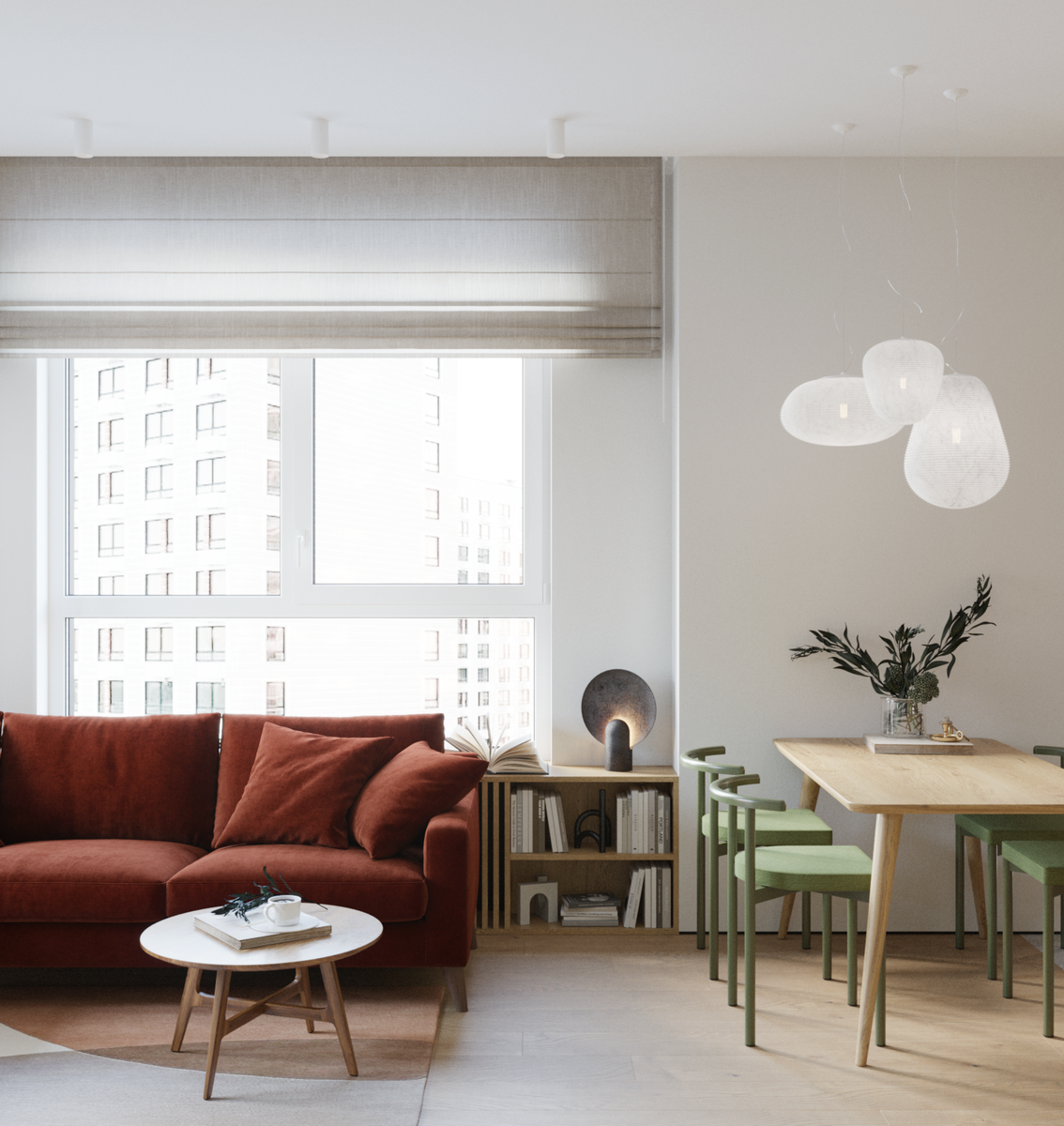 Мягкая зона гостиной