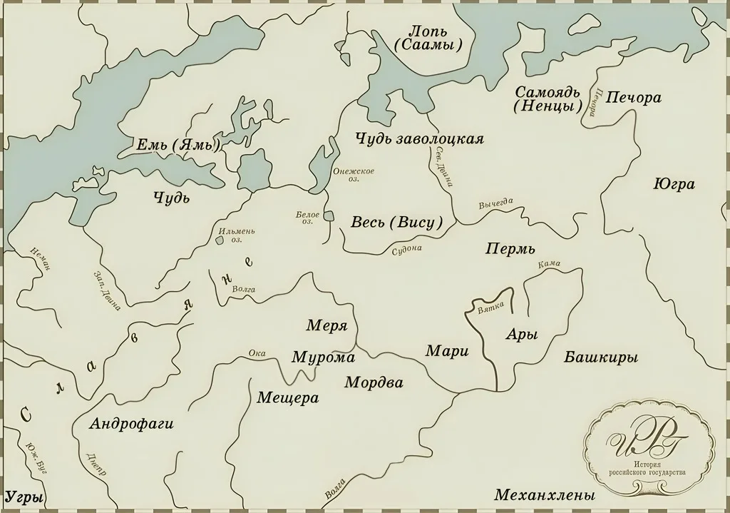 Чудь народ карта