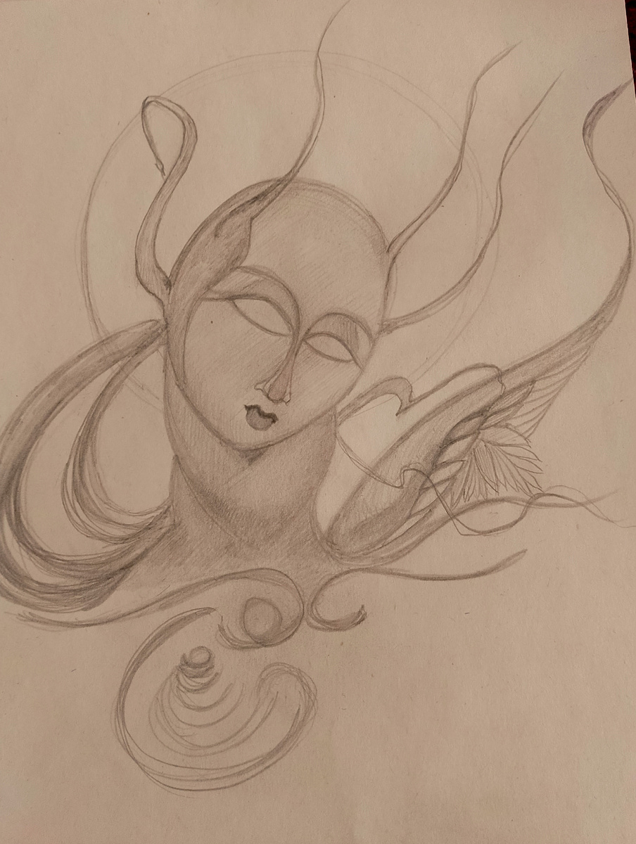 Автоматический рисунок от потусторонних товарищей 🎨 " Ангельская Сущность "