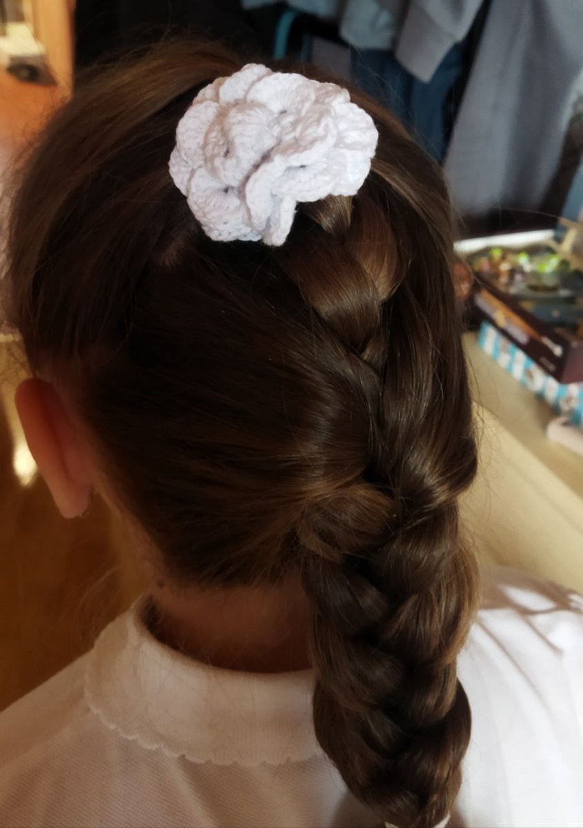 Резинка для волос крючком