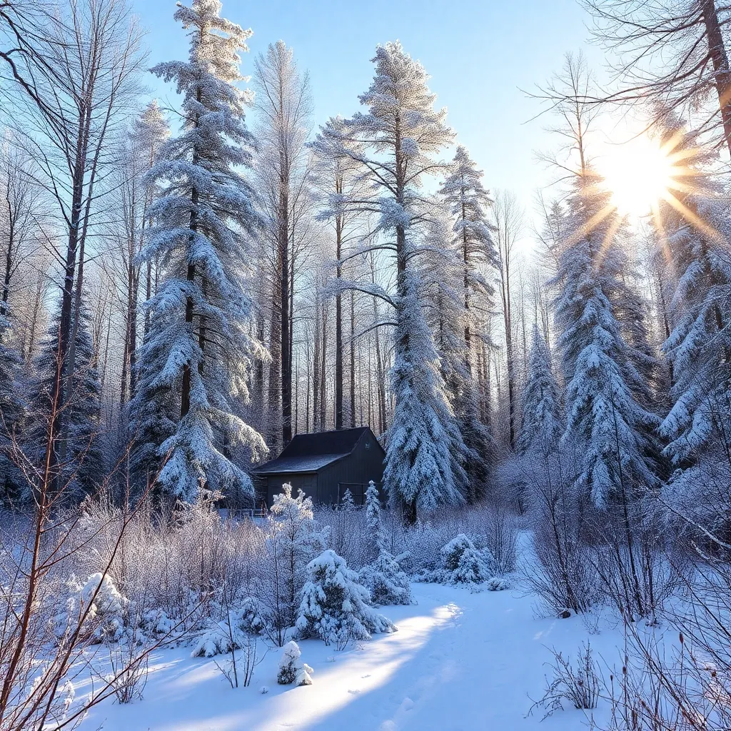 сначала чутка охладимся в этом чудном домике посреди января