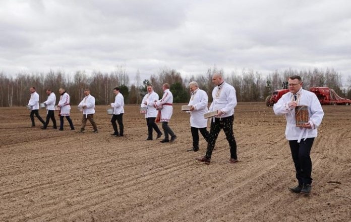 Сегодня  труд хлебороба повсеместно механизирован, но крестьянские засевки  по-прежнему - не производственный процесс, а особое состояние души,  традиция. Праздник первой борозды на землях сельхозпредприятия «Селецое  Агро» в Костюковичском р-не Могилевской обл.