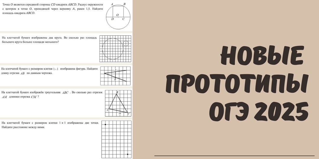 НОВЫЕ ПРОТОТИПЫ ОГЭ 2025 С БАНКА ФИПИ ПО МАТЕМАТИКЕ