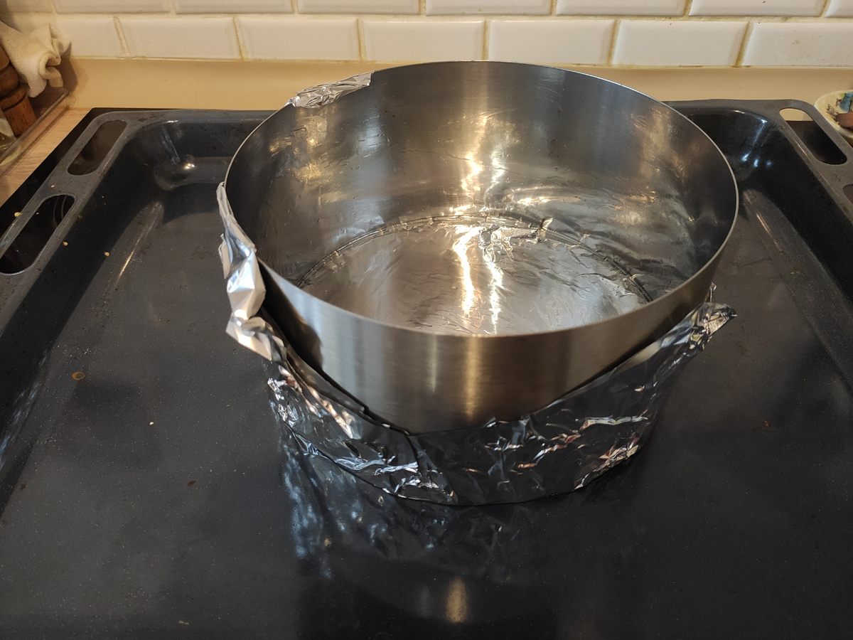 Кольцо для выпечки с дном из плотной фольги