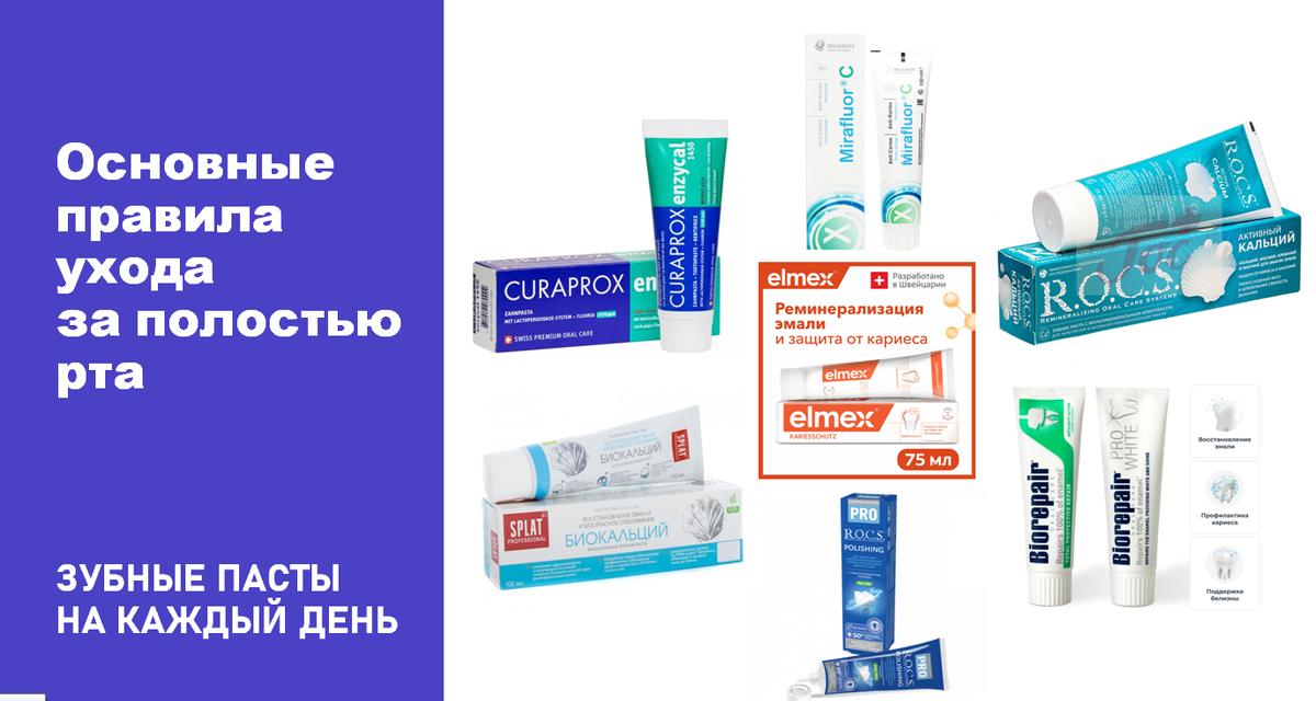 *рекомендуемые нами зубные пасты (в разных ценовых сегментах)