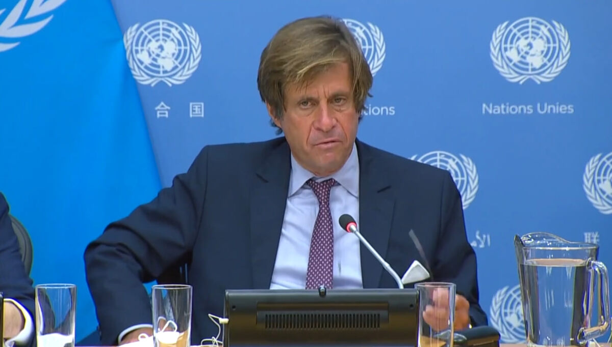    Николя де Ривьера. Фото: скриншот из видео конференции ООН.