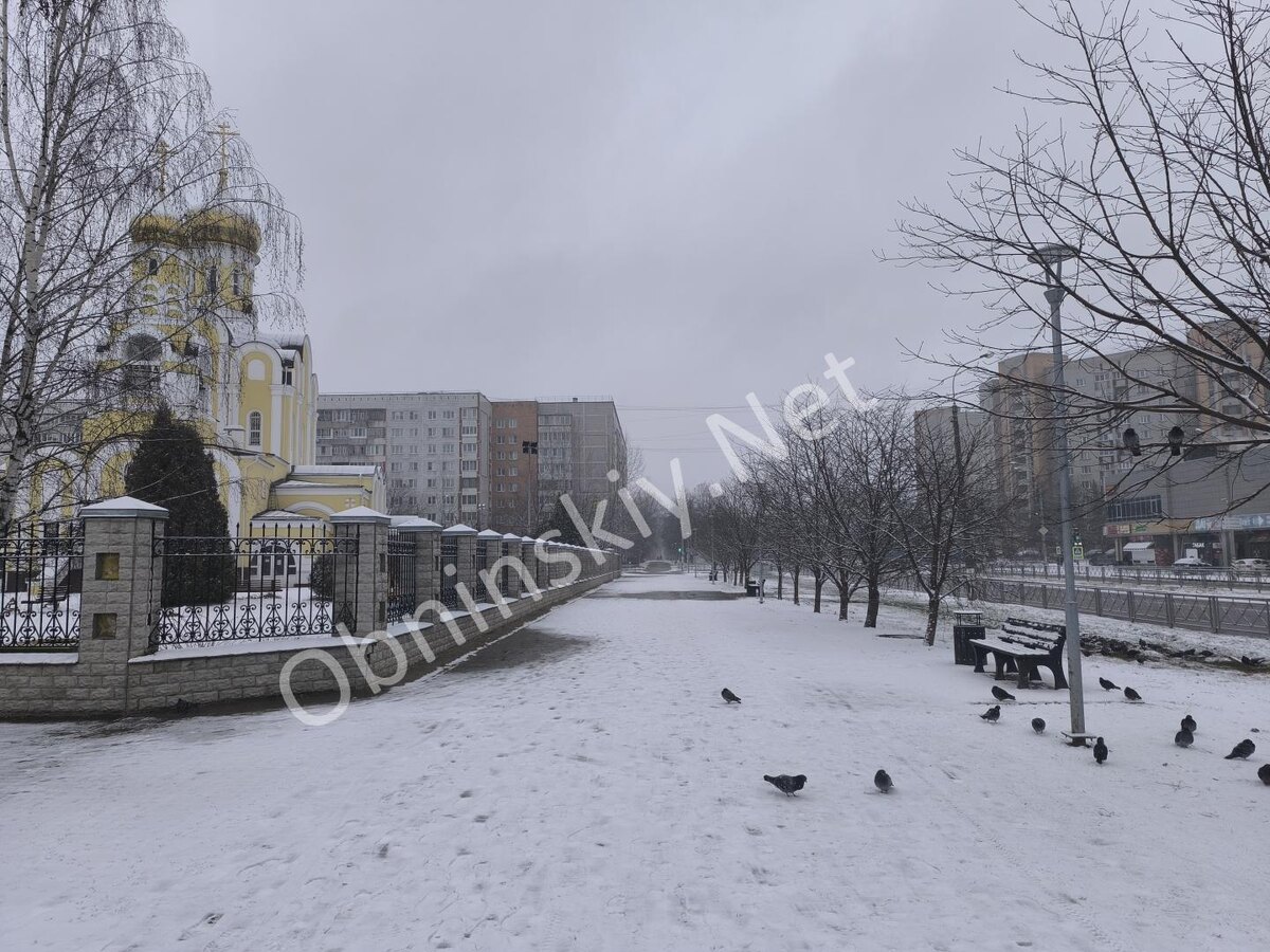 Зима решила вернуться в Обнинск