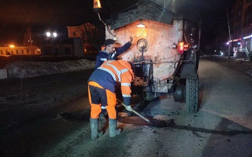    Власти Ижевска отчитались об устранении ям на площади 617 кв. м