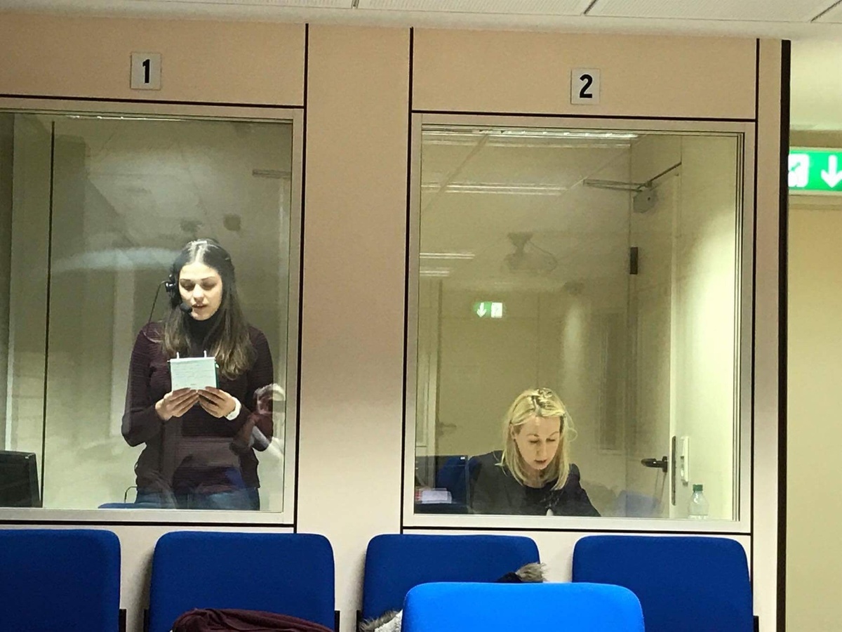 Занятие по последовательному переводу в Майнцском университете (2015-2016 уч. год)
