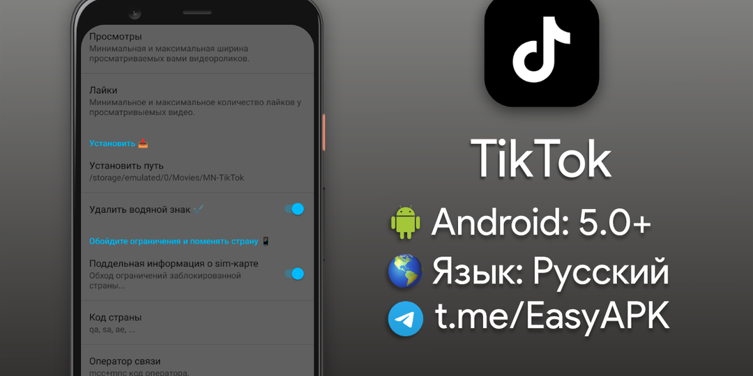 Выкладываем видео в модификации MN-TikTok