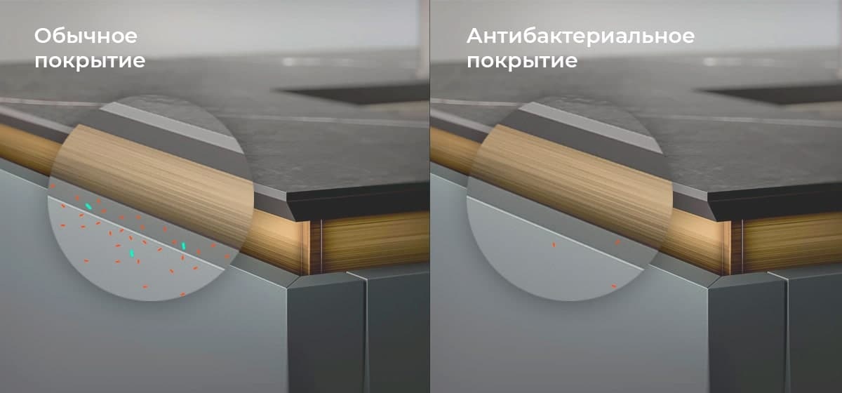 Наглядный пример эффективности антибактериального покрытия