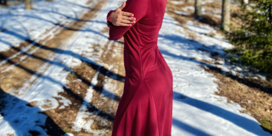 Платье из трикотажа