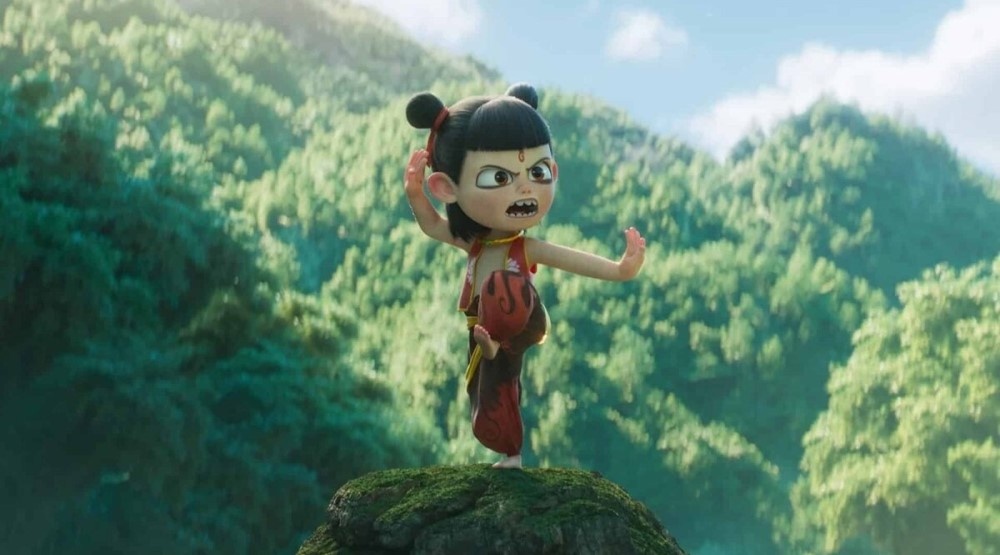     Кадр из мультфильма «Нэчжа побеждает Царя драконов» (2025)