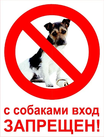ВХОД С СОБАКАМИ ЗАПРЕЩЕН?