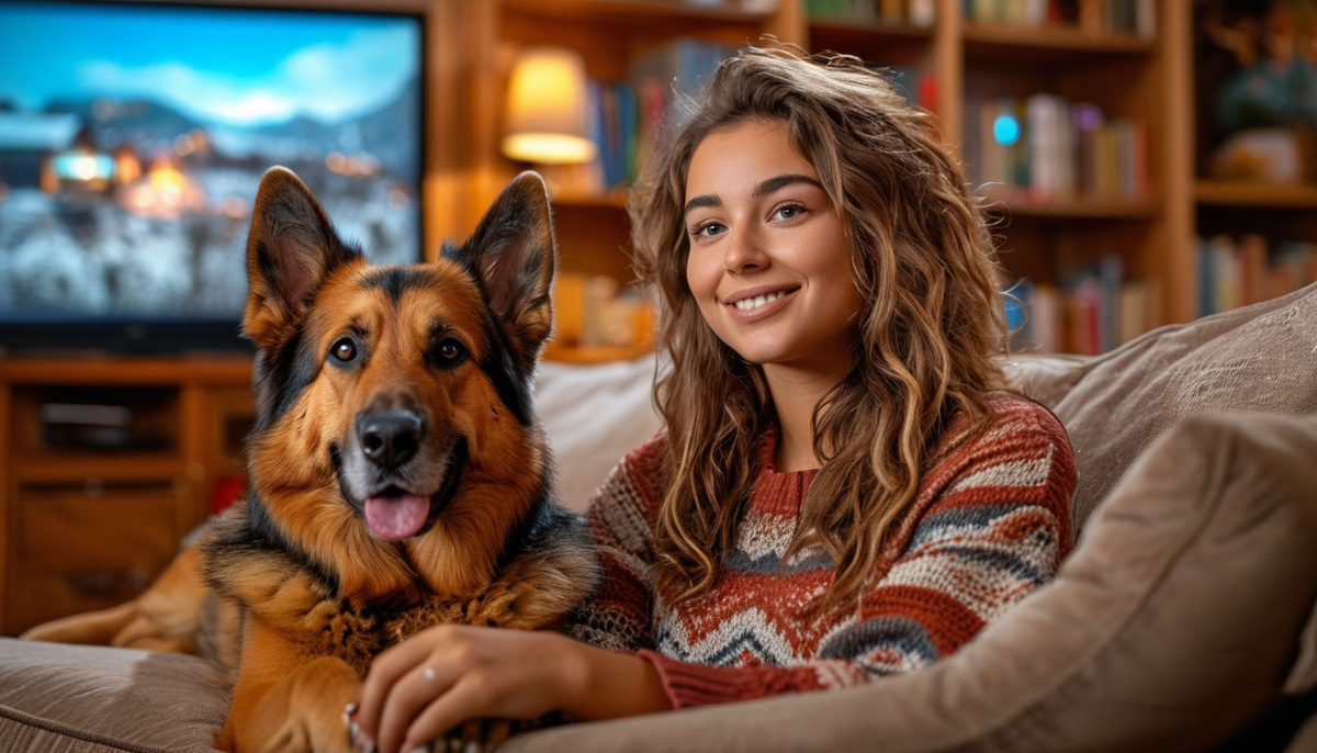 девушка и пес