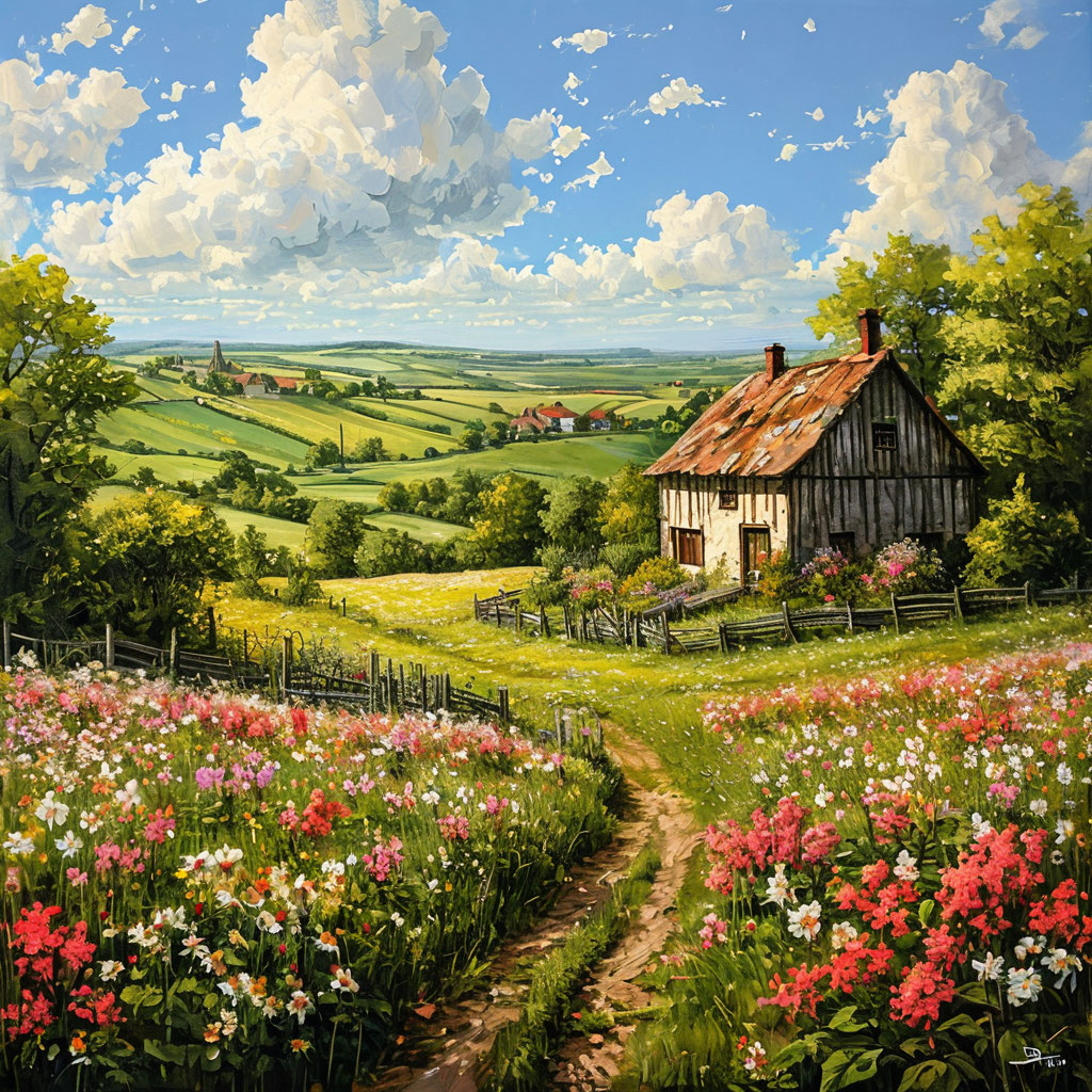 Шедеврум фото Весна в деревне