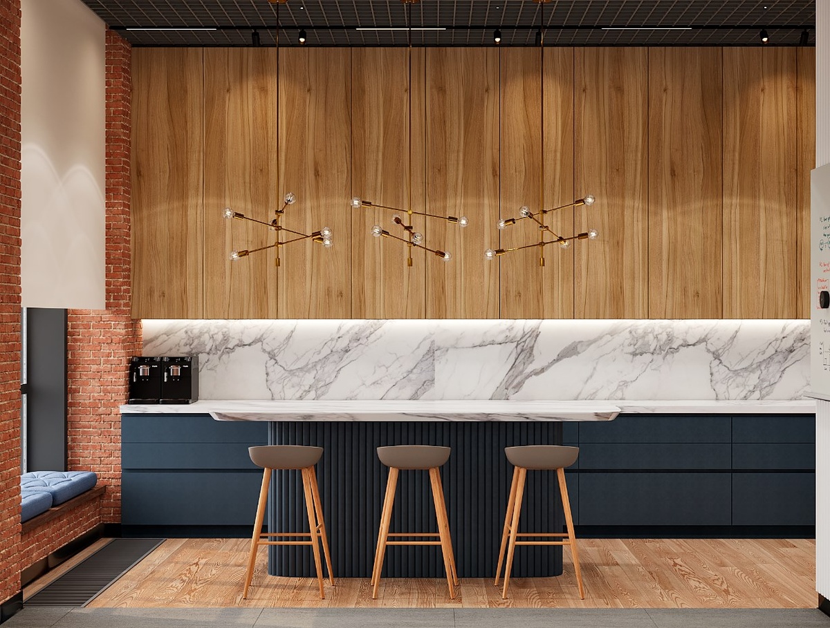 Интерьер переговорной от Марии Пальцевой с керамогранитом KERRANOVA