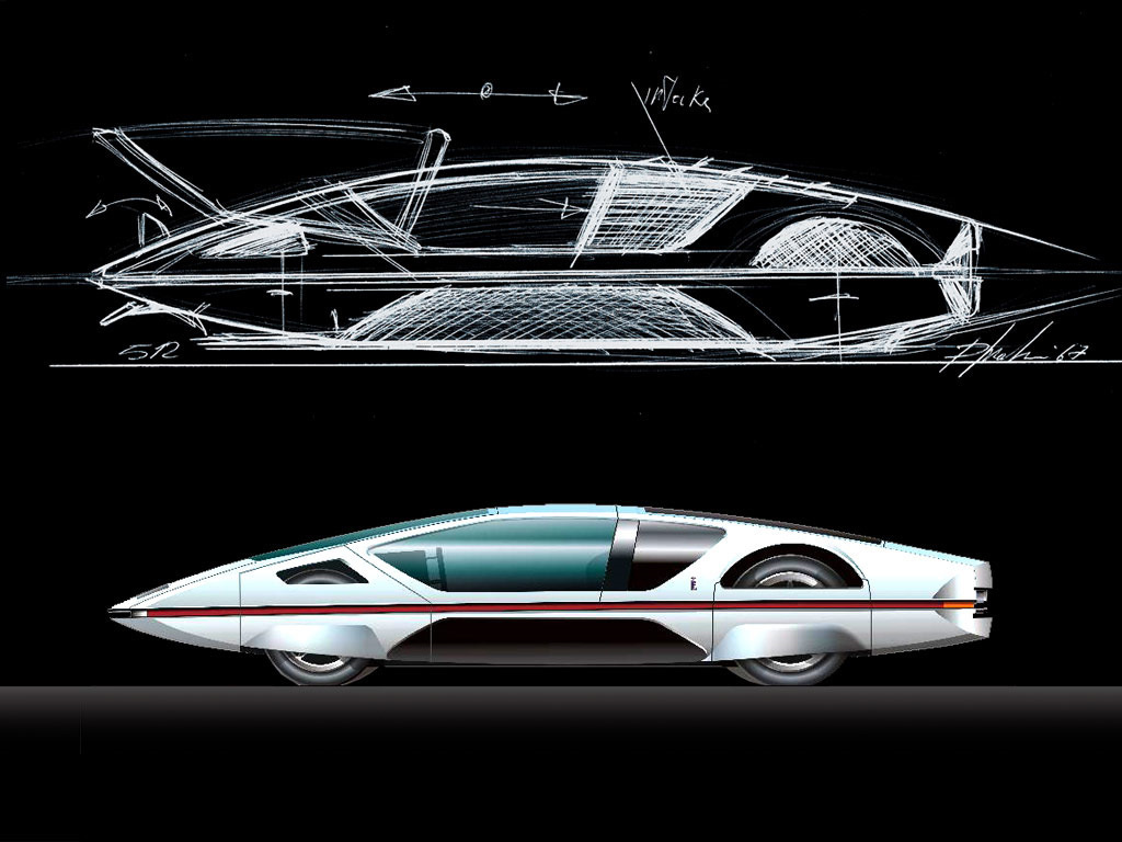 Ferrari 512s Modulo Чертеж, скетч Pininfarina