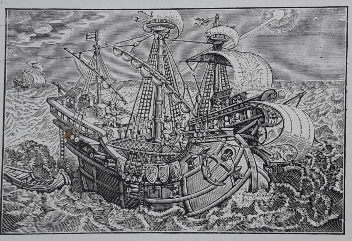 На таких кораблях мореплаватели отправлялись в далёкие путешествия. 