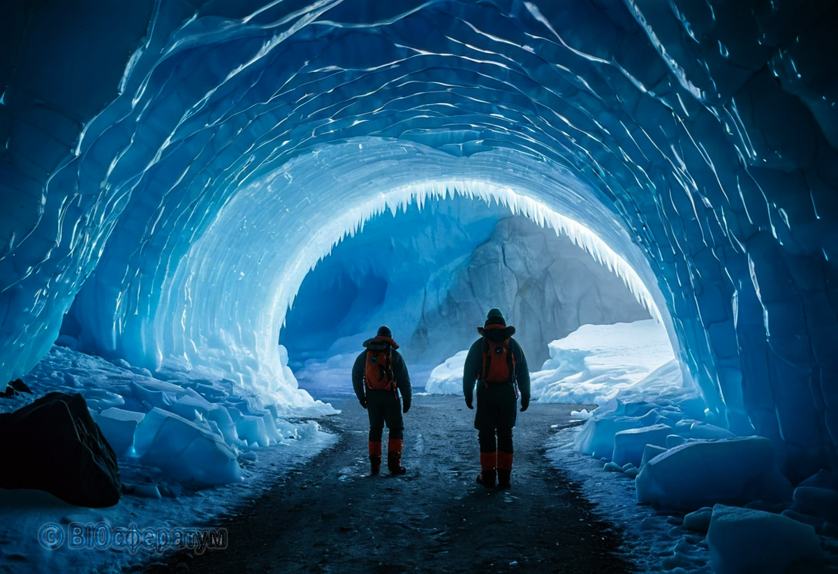Проход был покрыт льдом.