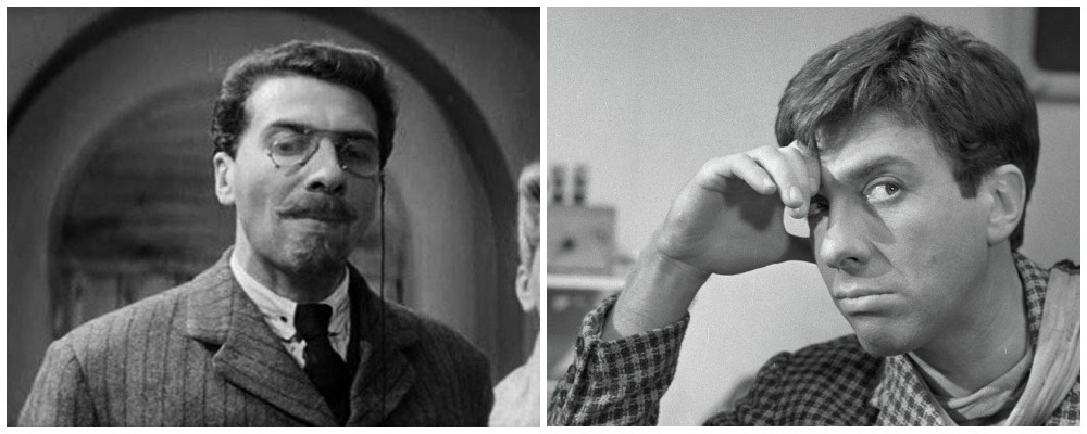 Сергей Юрский кадры из фильмов "Республика ШКИД", "Золой телёнок"