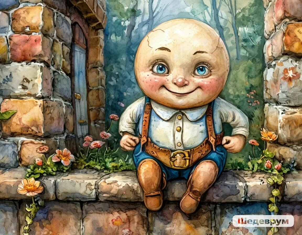 Шалтай-Болтай, сгенерировано при помощи Шедеврума