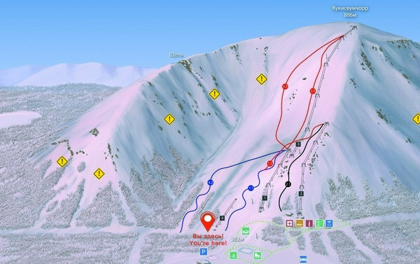 Схема трасс ГК Кукисвумчорр